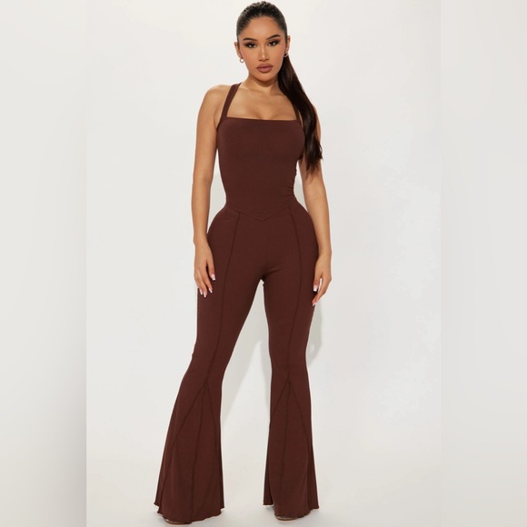 Calling again pant set -  chocolate 2PC - Picture 1 of 2